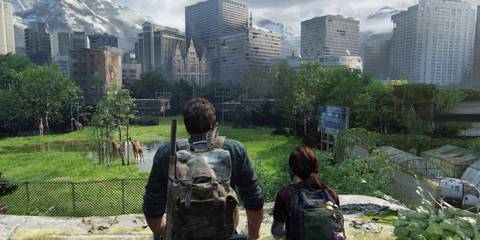 Joel and Ellie looking at the giraffes - The Last Of Us Part 1