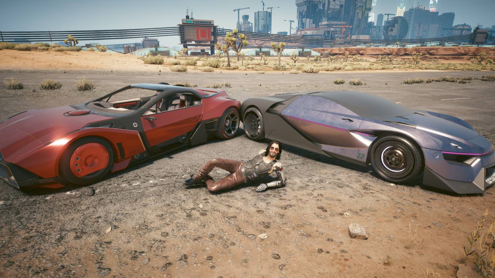 johnny silverhand with the fastest cars