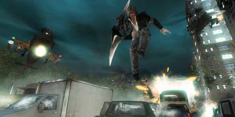 Jumping on cars in Prototype