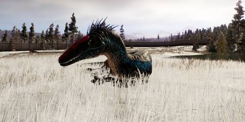 The Megaraptor in Jurassic World Evolution 2