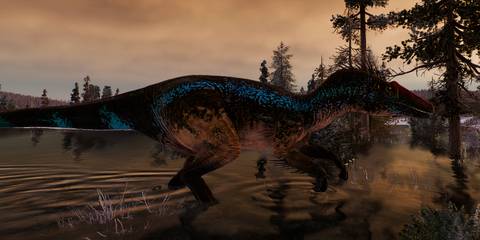 The Megaraptor in Jurassic World Evolution 2