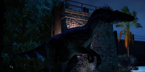 The Megaraptor in Jurassic World Evolution 2