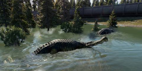 The Deinosuchus in Jurassic World Evolution 2