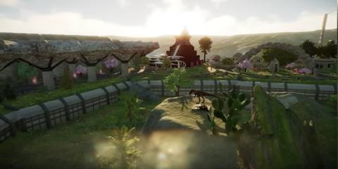 Jurassic World Evolution 2 dinosaur in natural area