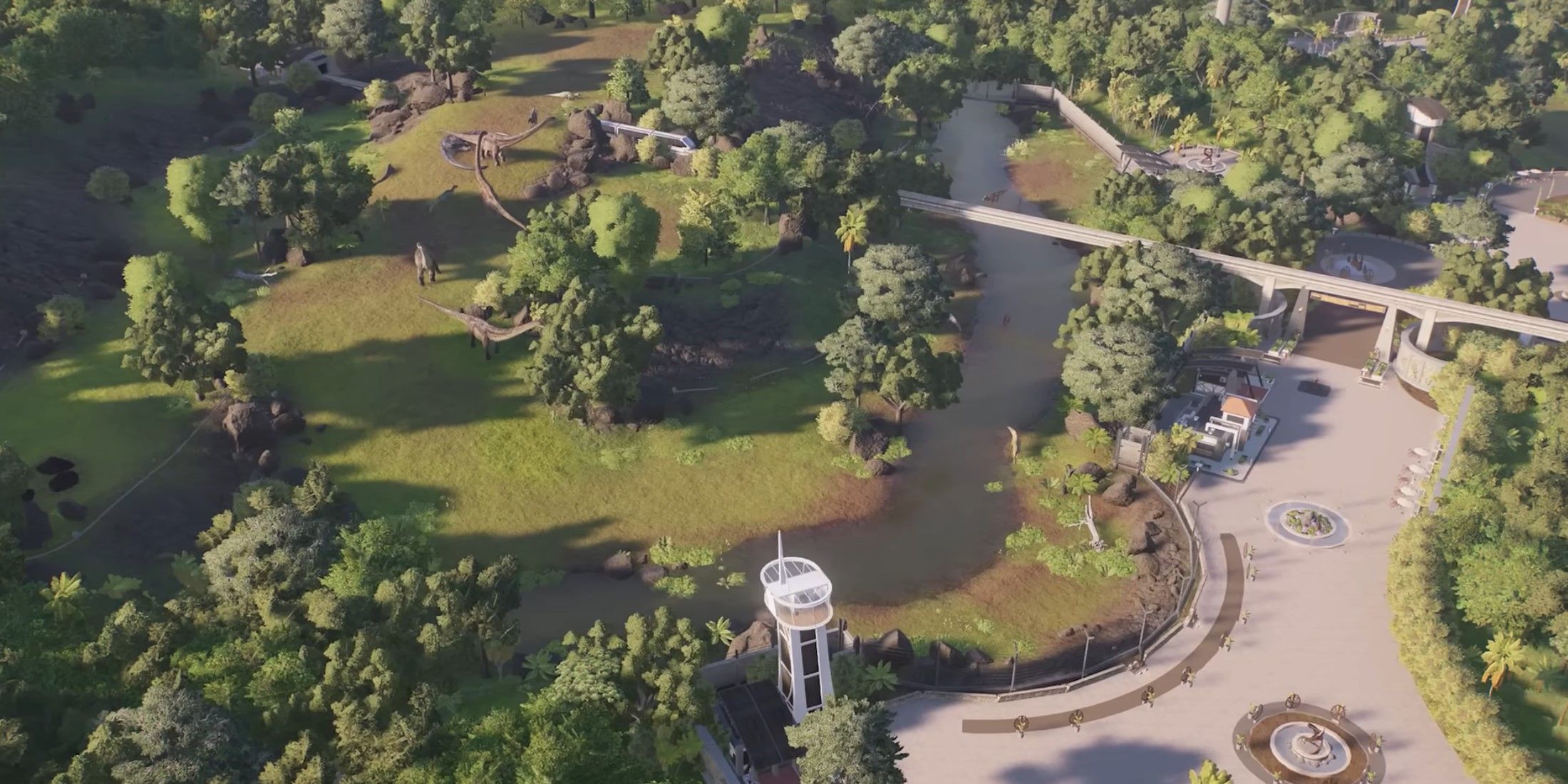 Jurassic World Evolution 2 dinosaurs roaming