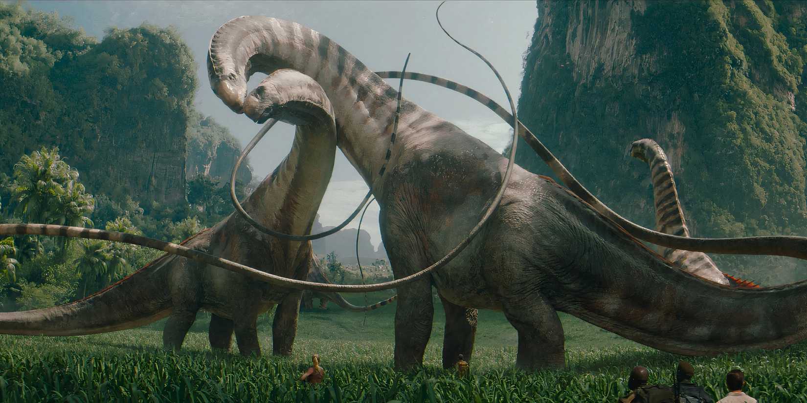 A herd of Titanosaurus in Jurassic World: Rebirth