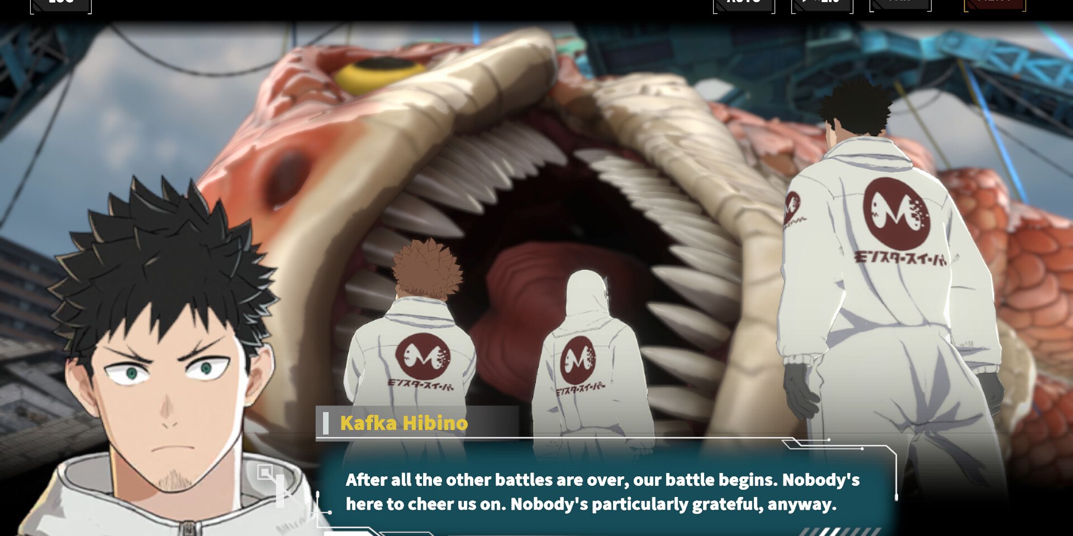 KAIJU NO. 8 THE GAME kafka dialogue