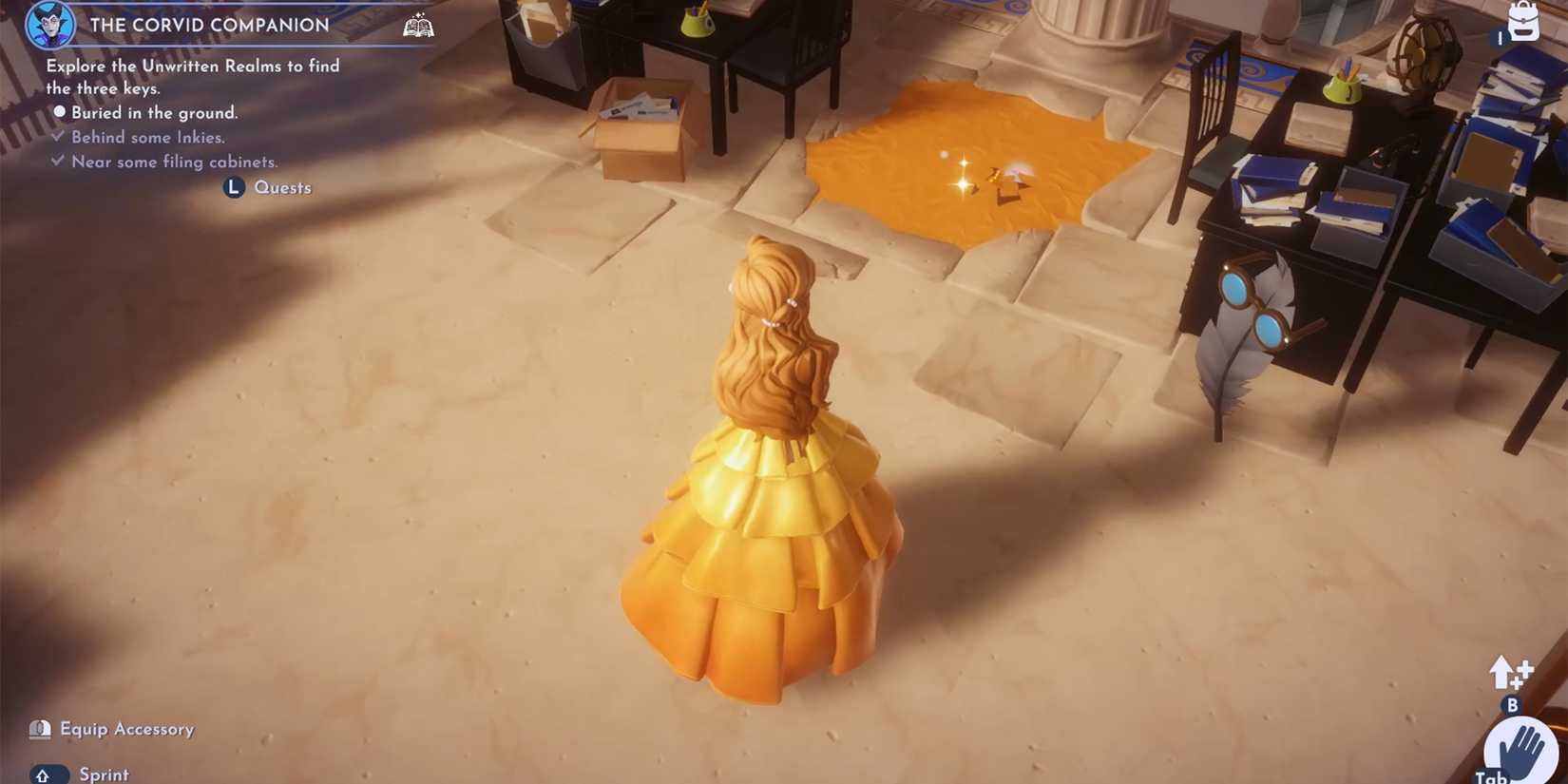 key location buried in the ground in ddv disney dreamlight valley