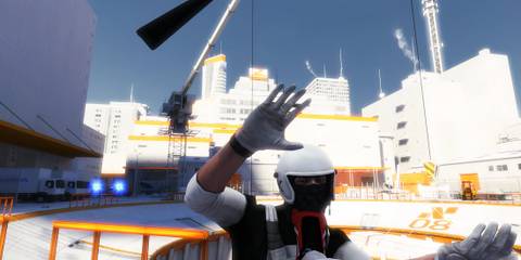 Kicking a guard in Mirror’s Edge (PC)