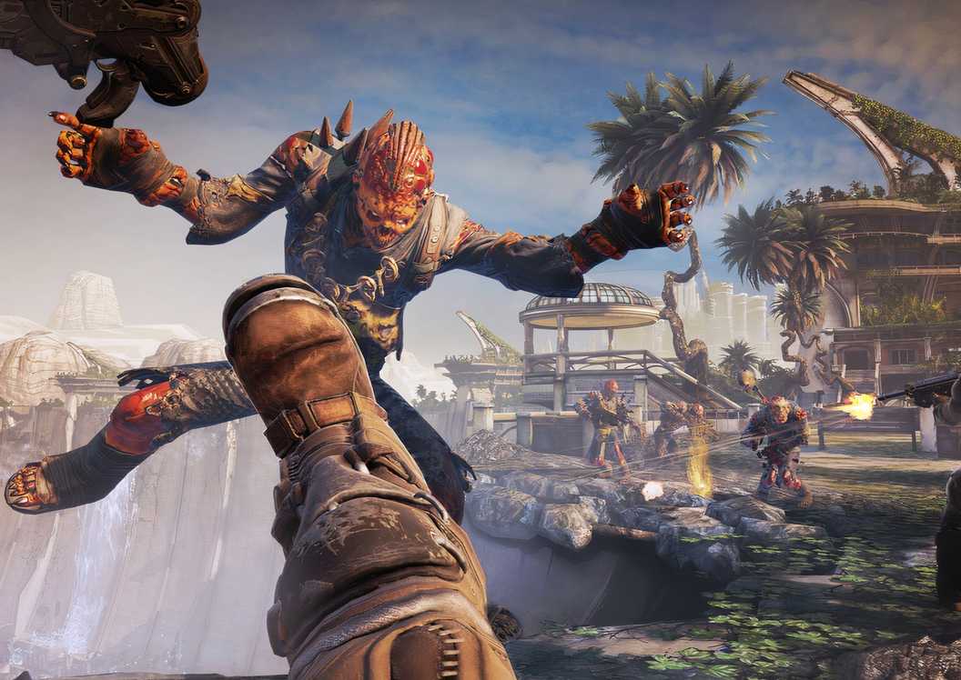 Menendang musuh di Bulletstorm