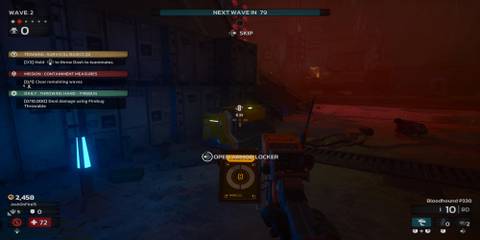 The Player Using a Multi-Tool on an Armor Locker 