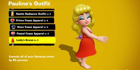 Lady Dress costume in Donkey Kong Bananza