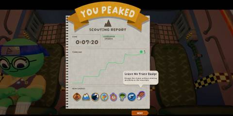 leave no trace badge achievement peak 