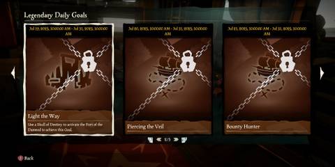 Legendary Daily Goals in Sea of Thieves Legends Unleashed Event