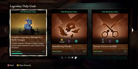Legendary Daily Goals in Sea of Thieves Legends Unleashed Event