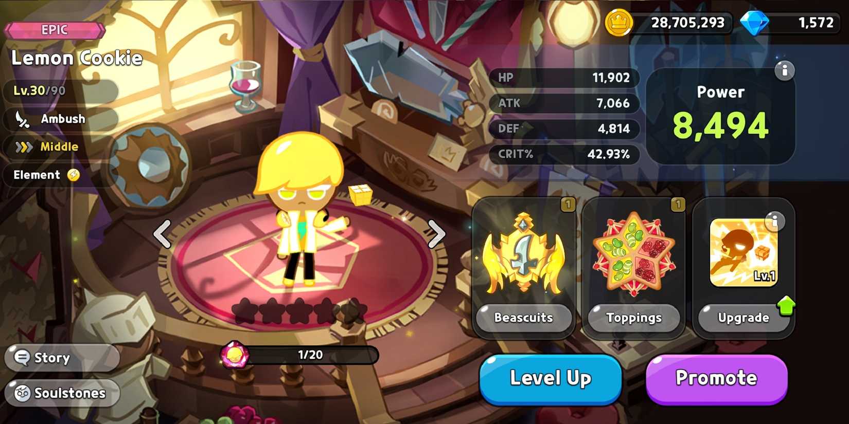 Lemon Cookie Topping Build 1 - Cookie Run Kingdom