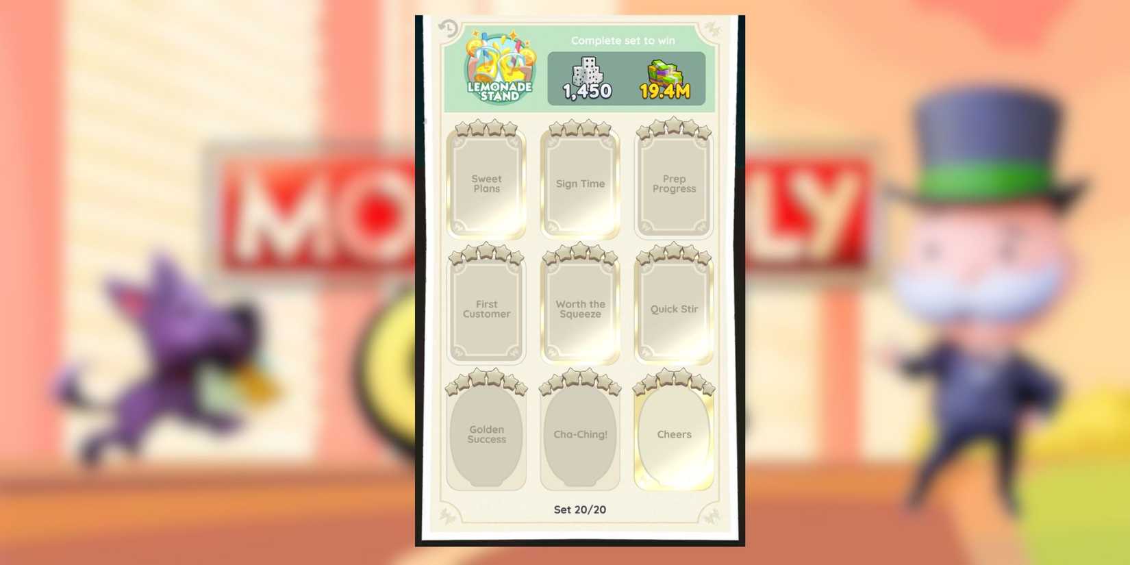 lemonade stand sticker set summer escape monopoly go