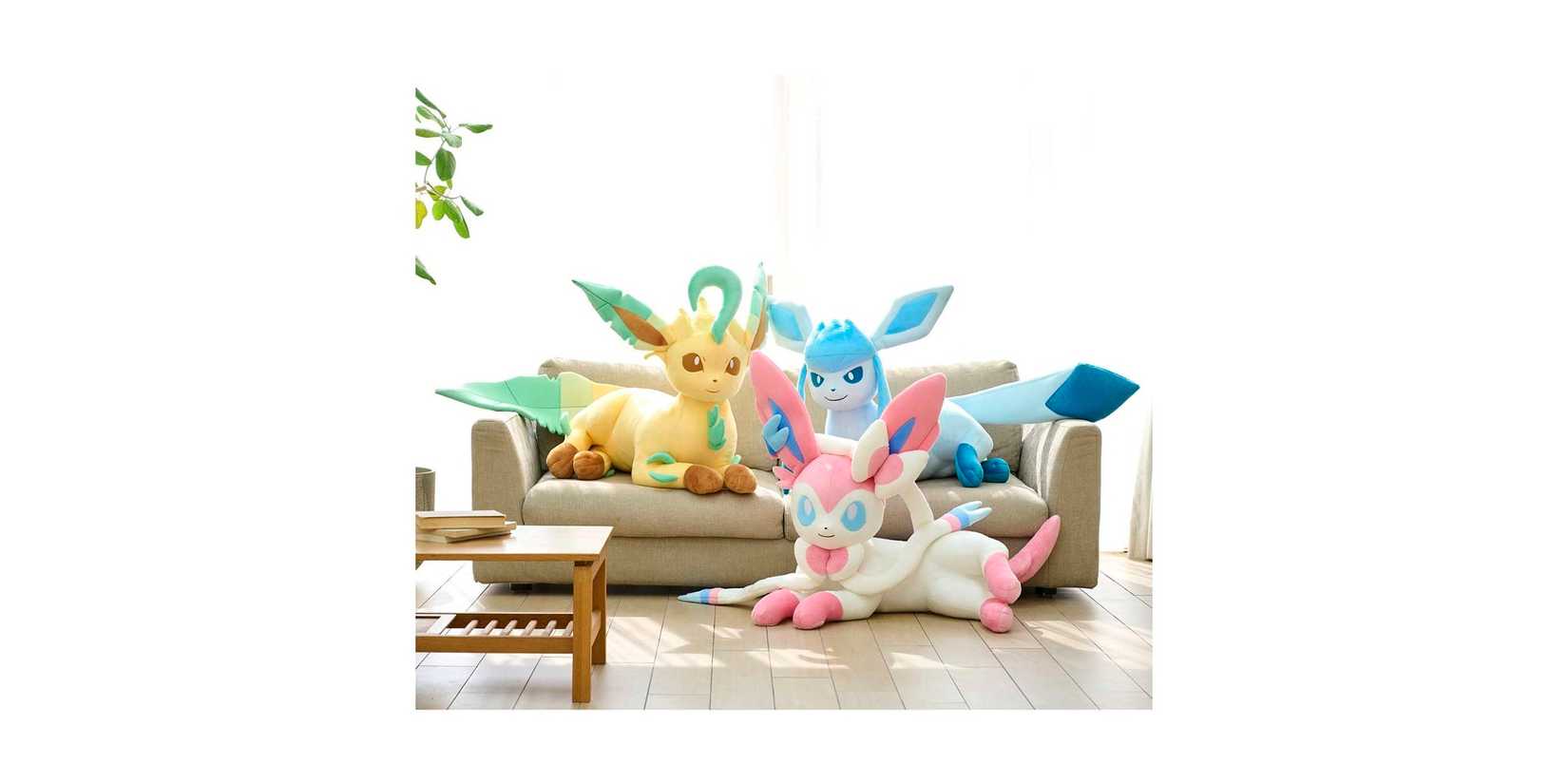 Life-Sized Leafeon Glaceon Sylveon Poke Plushes