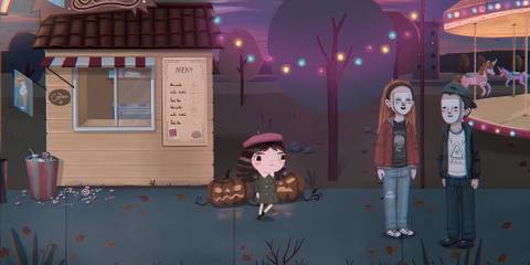 Little Misfortune exploring the carnival