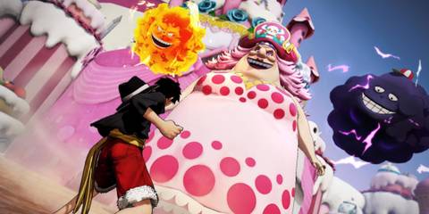 Luffy confronts Big Mom on Whole Cake - One Piece Pirate Warriors 4