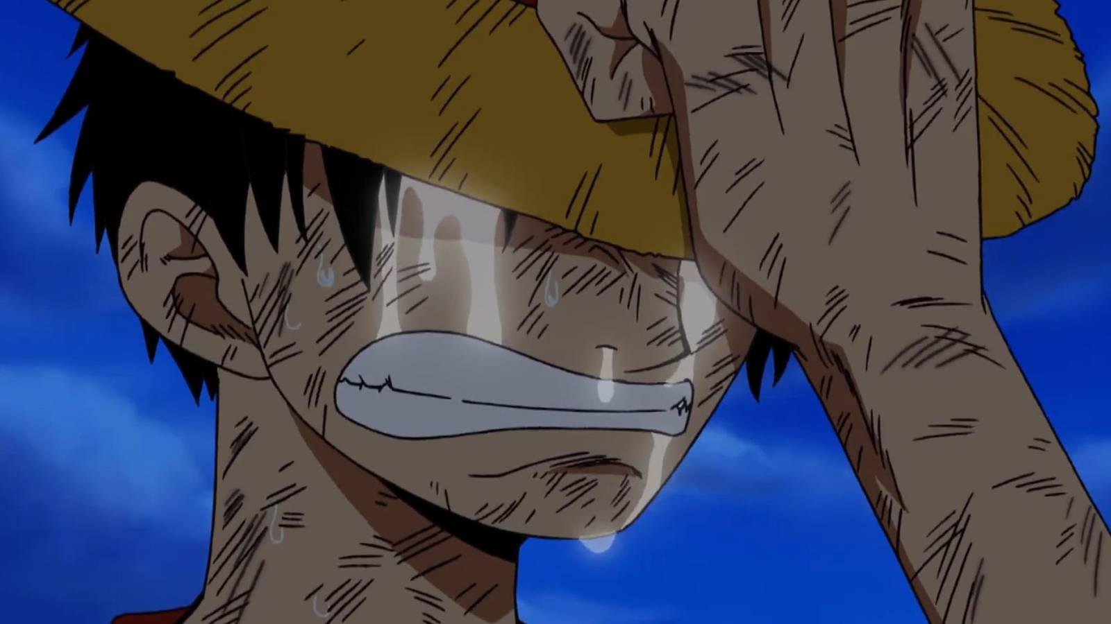 picture: luffy crying in one piece.