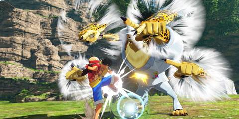 Luffy fighting Rob Lucci - One Piece World Seeker