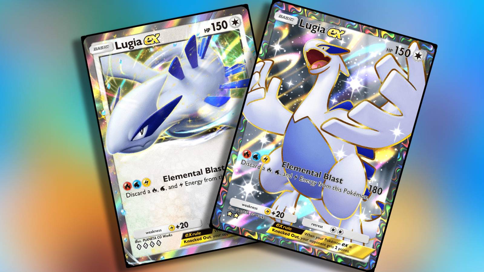 lugia tcg pokemon card #149 EXTENDED ART Raycardza Water Water Graded Pokemon Card - Lugia
