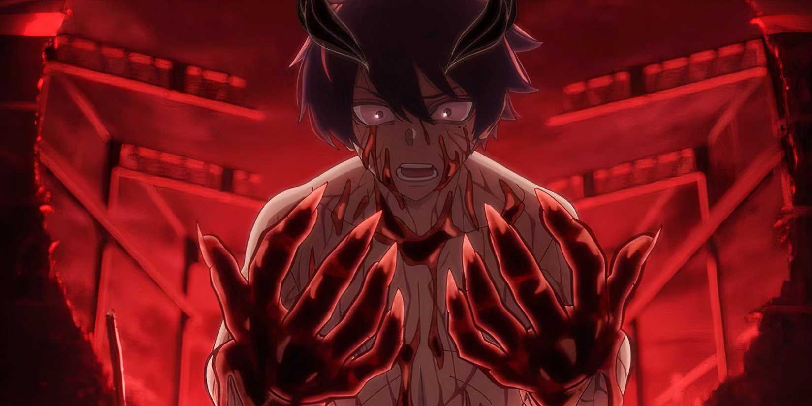 main character looking at his hands in tougen aniki