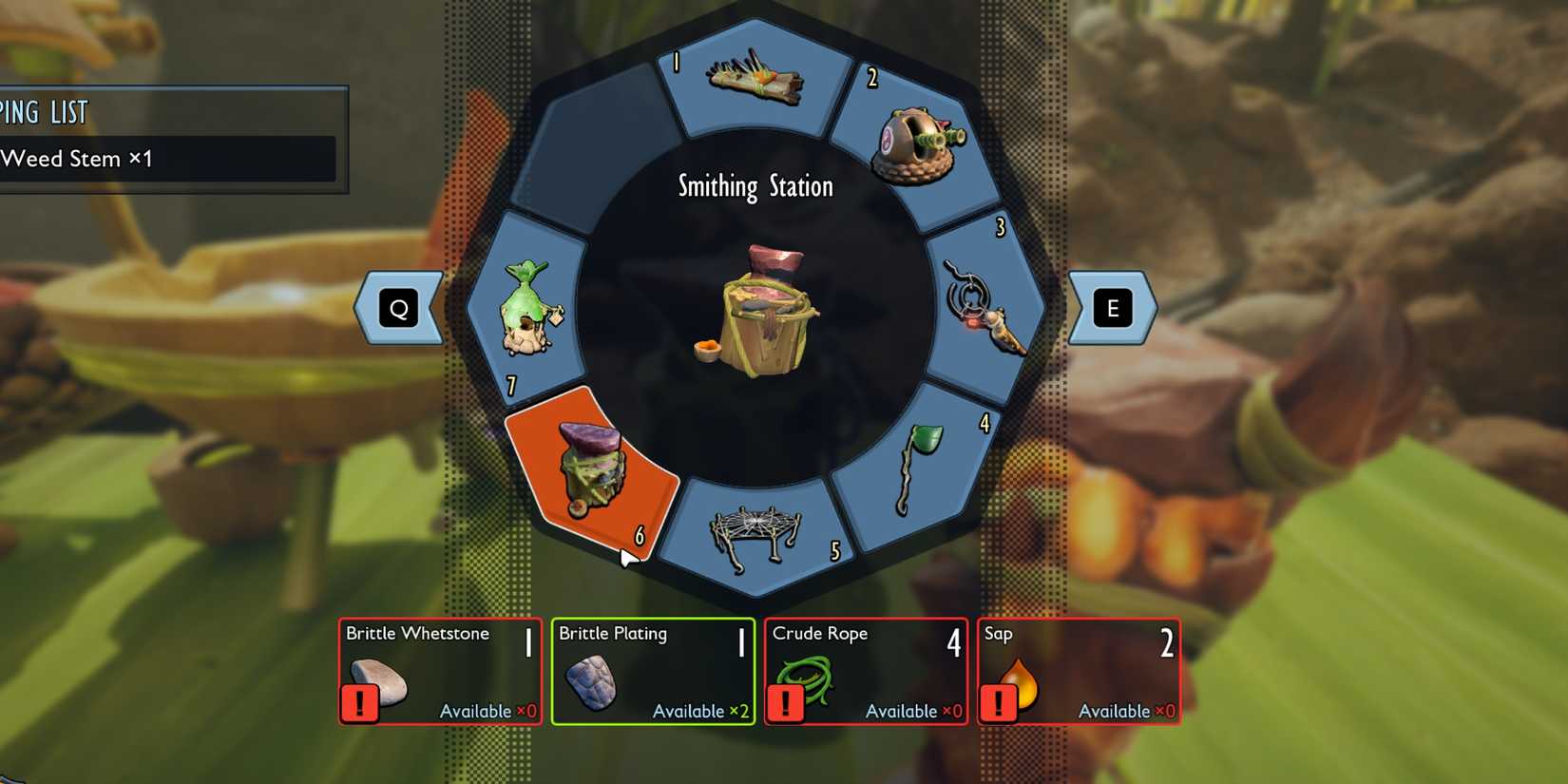 making a smithing station in grounded 2