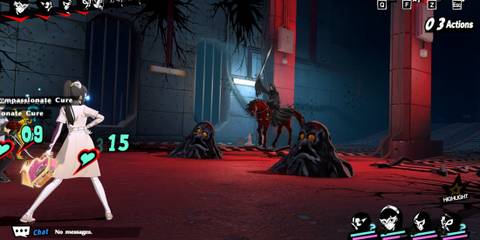 Marian using Healing Skills in P5X