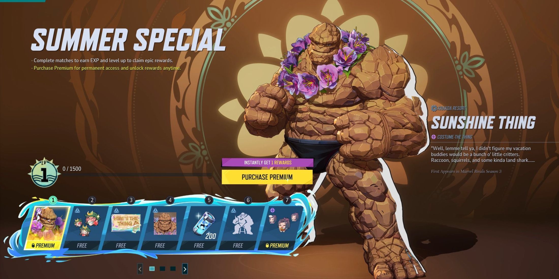 Marvel Rivals Summer Special event pass 5