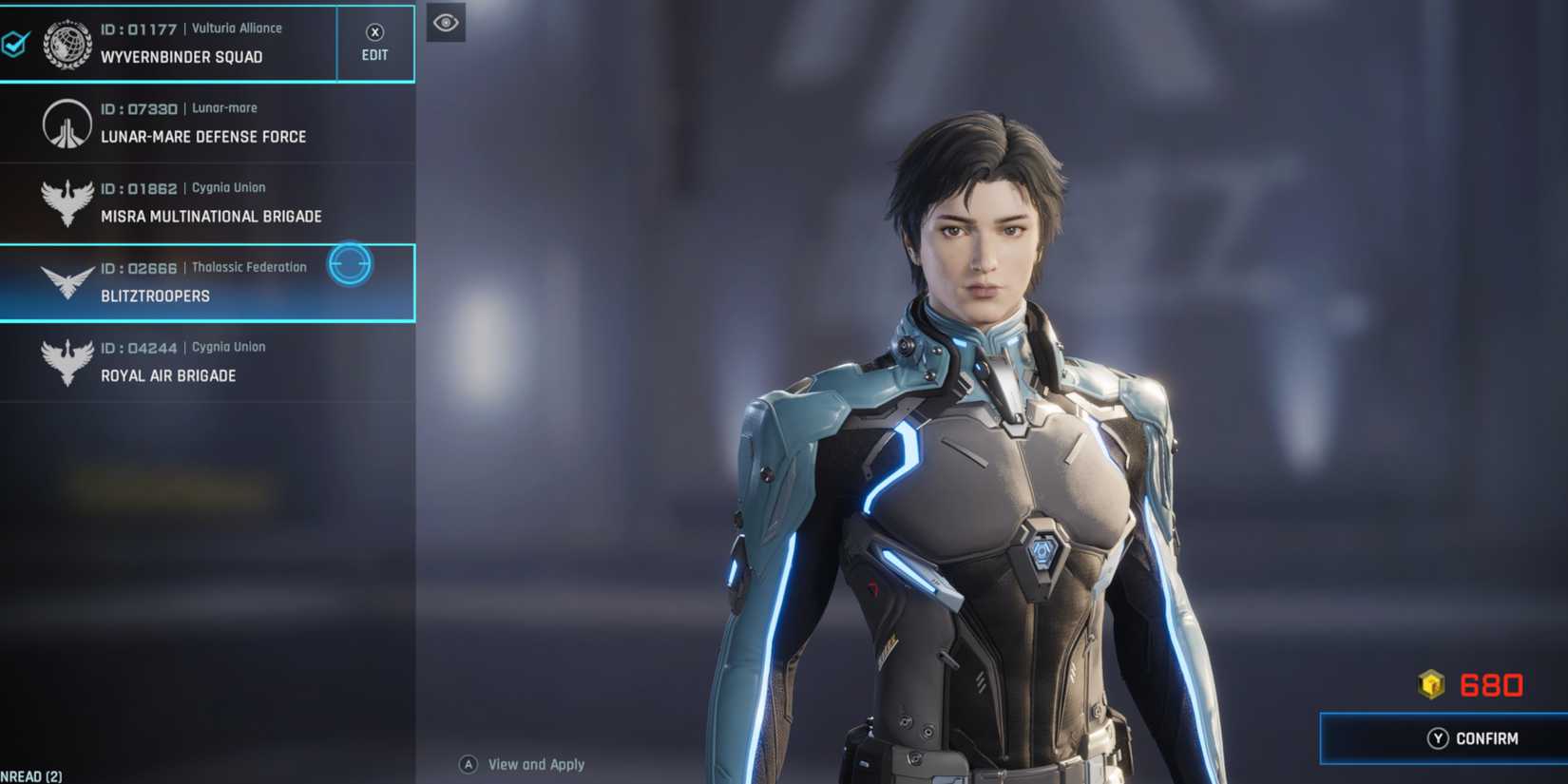 Mecha Break selecting male