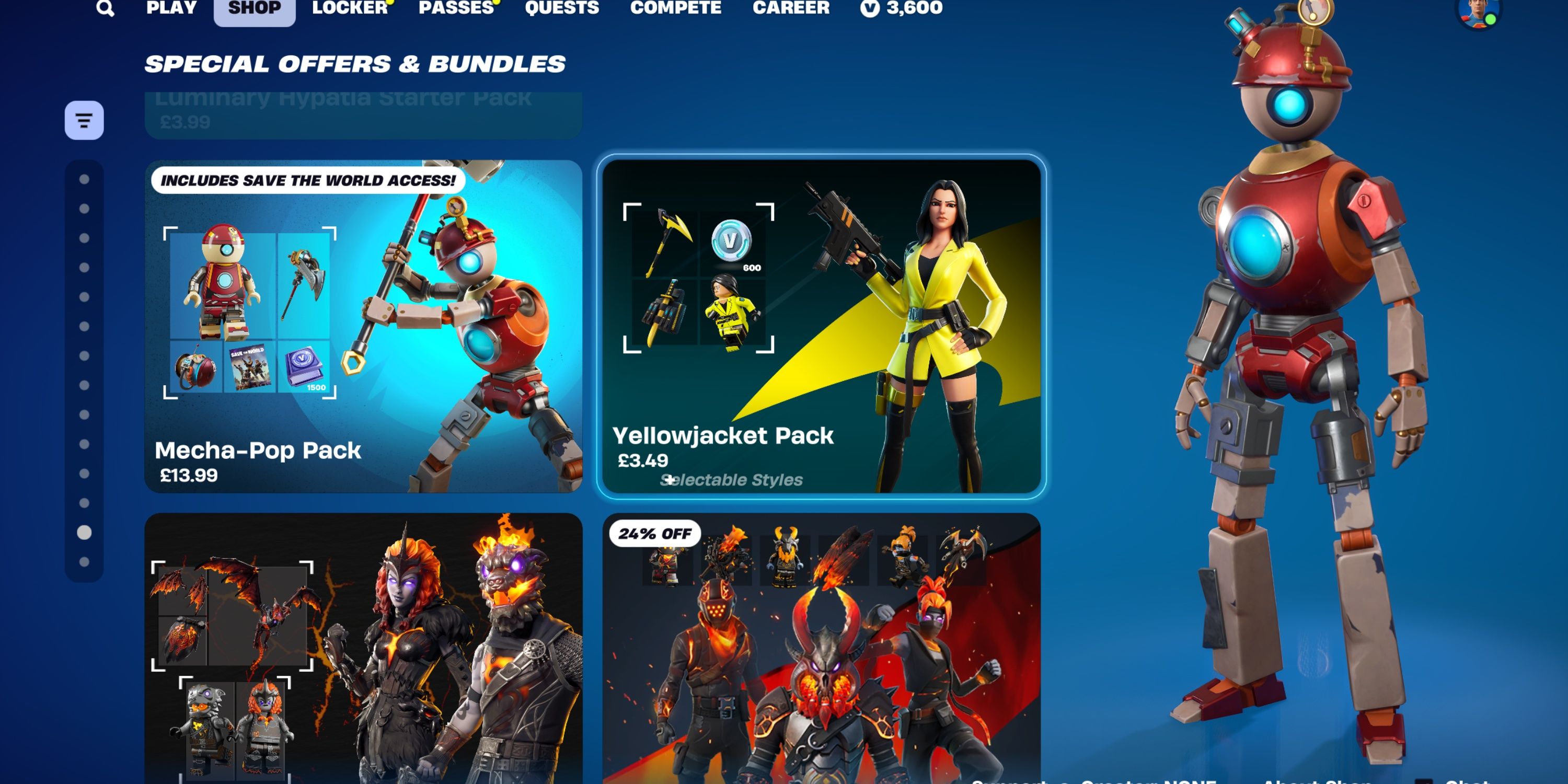 Mecha-pop package in the shop