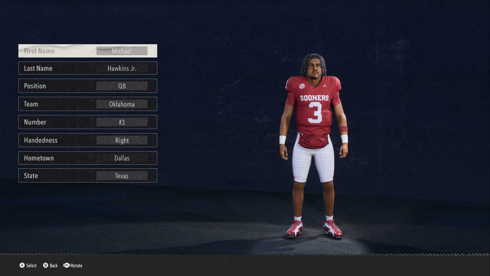 michael hawkins jr fastest qb in college football 26