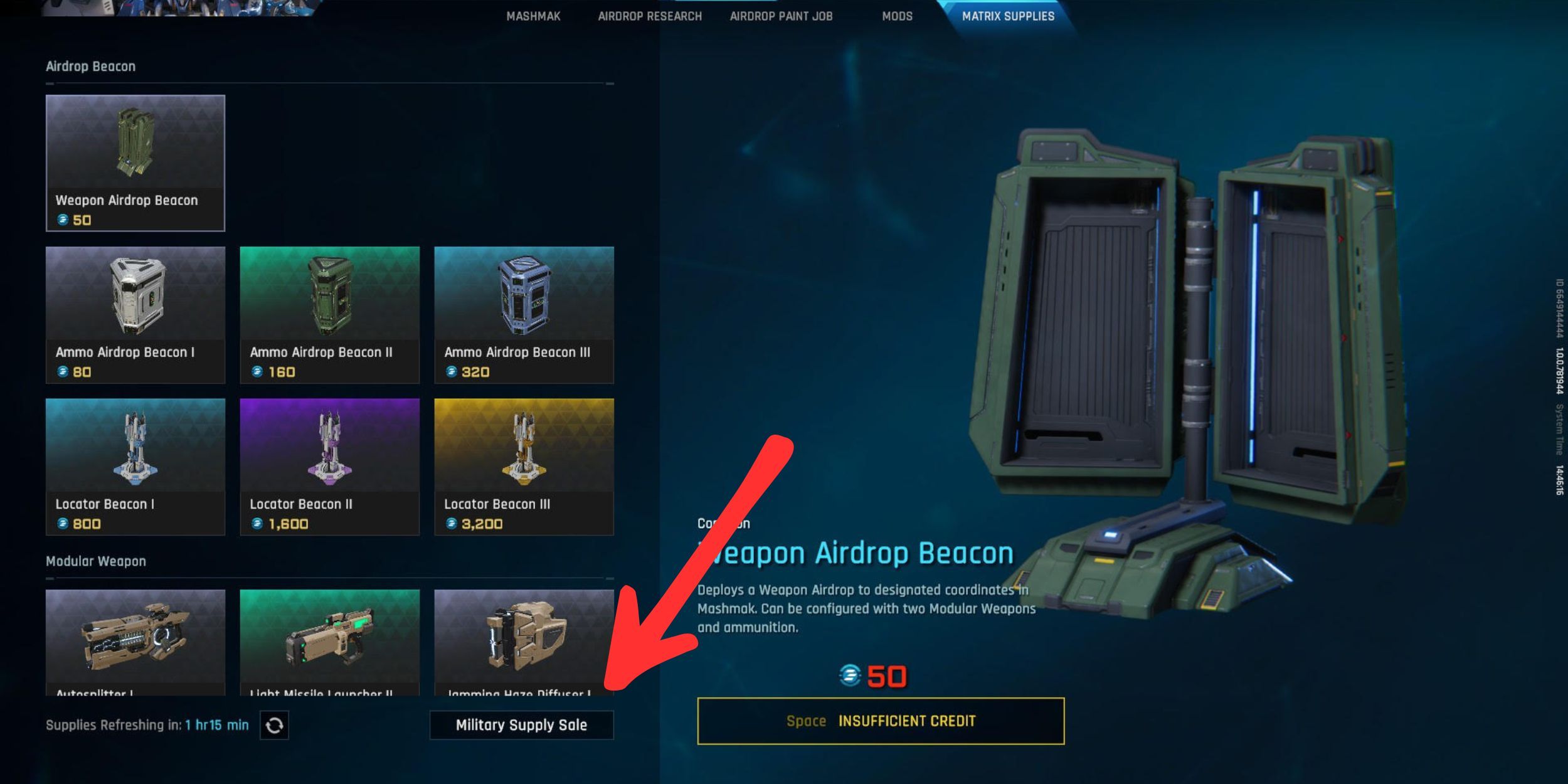 Military Supply Sale