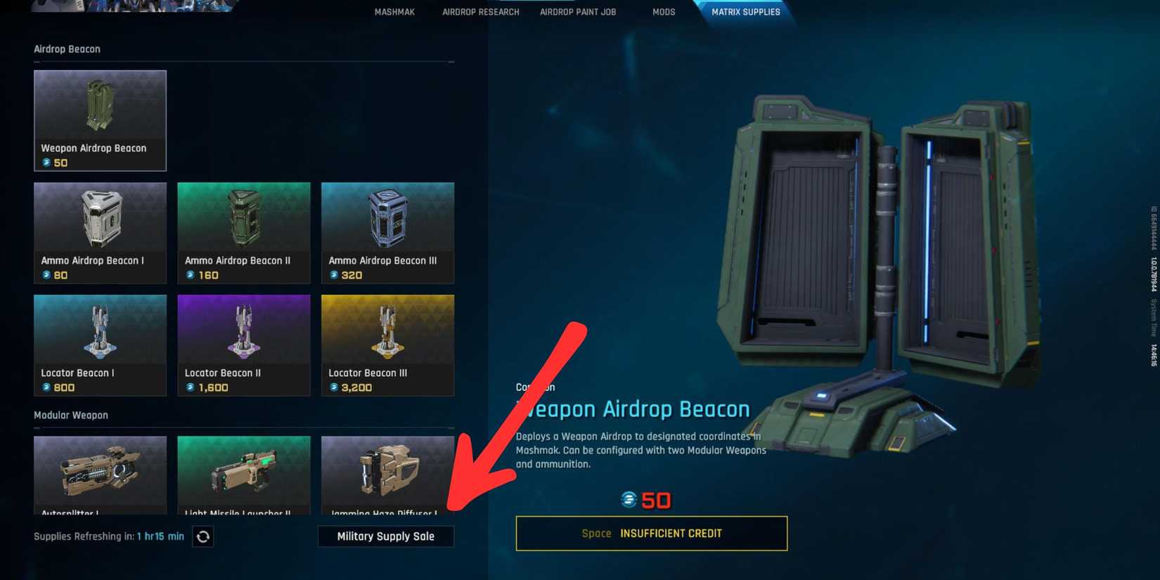 Military Supply Sale