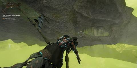 Flying over cave in duviri. 