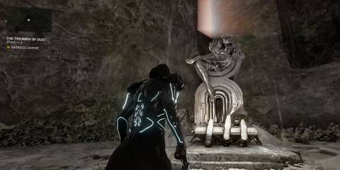 Rusalka's statue and loot chest.