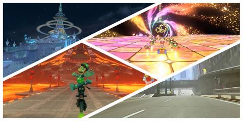 Different courses in Mario Kart World