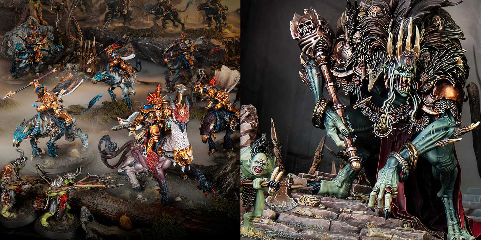 10 Best Miniature Ranges In Tabletop Games, Ranked Stormcast eternals and flesh-eater courts miniatures