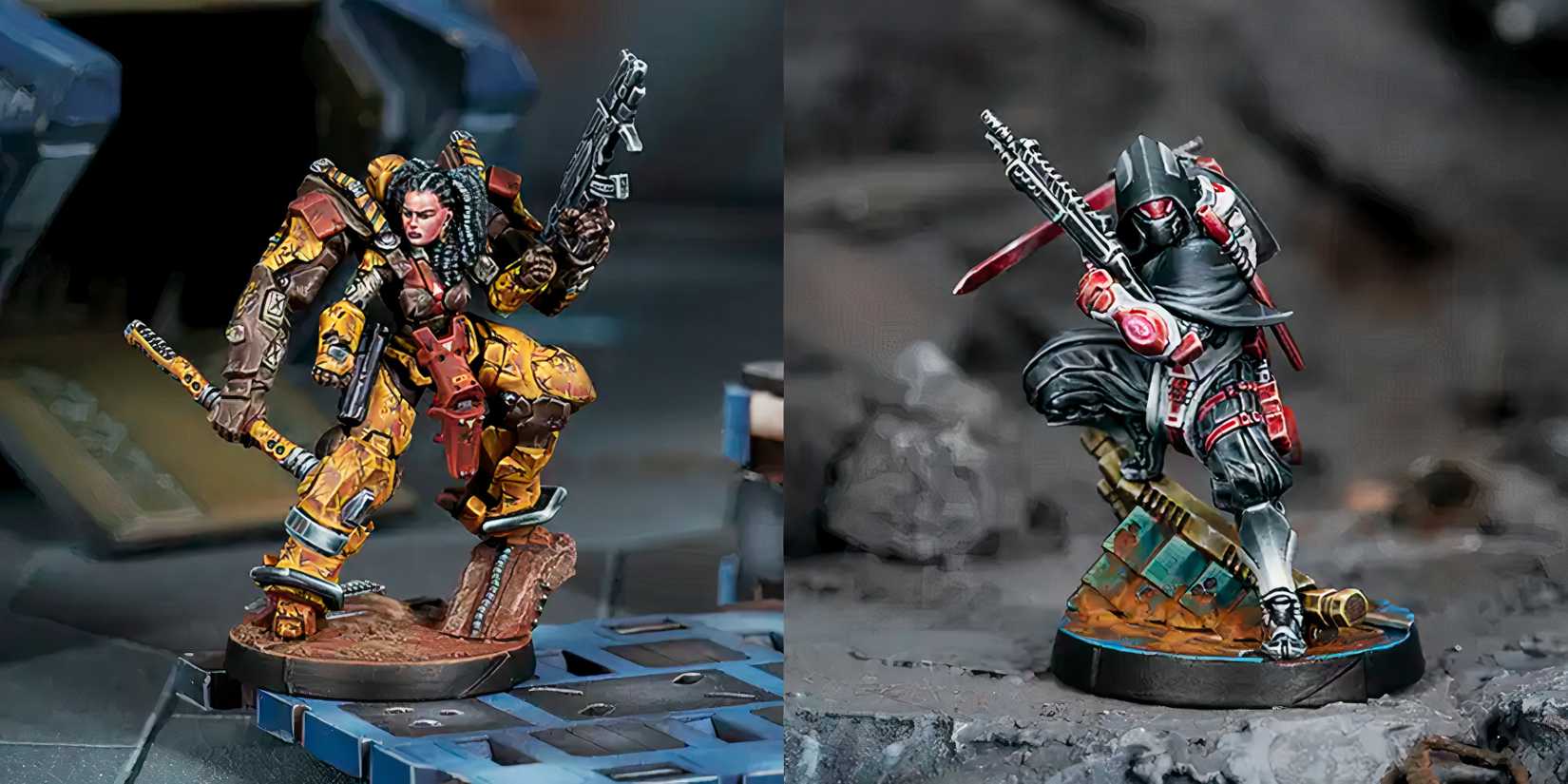 10 Best Miniature Ranges In Tabletop Games, Ranked Two models from the Infinity range