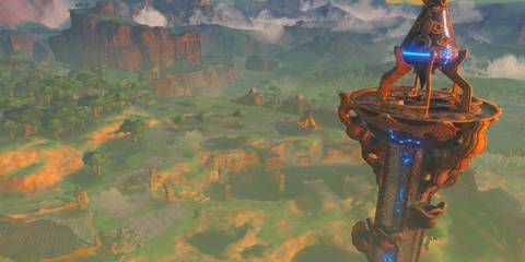 A Sheikah Tower in The Legend of Zelda Breath of the Wild