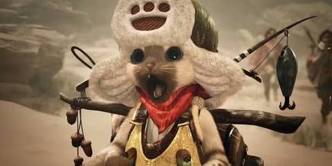 Monster Hunter Wilds surprise looking Palico dehazed edit