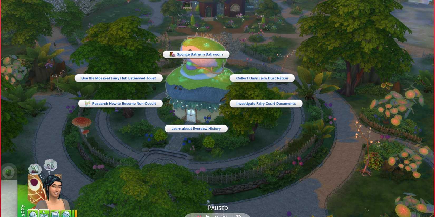 mossveil fairy hub location the sims 4