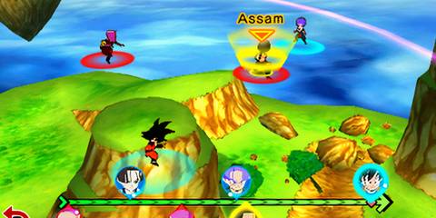Moving on a map in Dragon Ball Fusions
