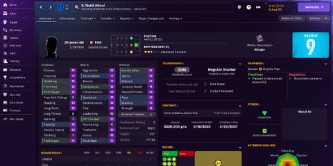 Nabil Alioui - Football Manager 2024 Stats