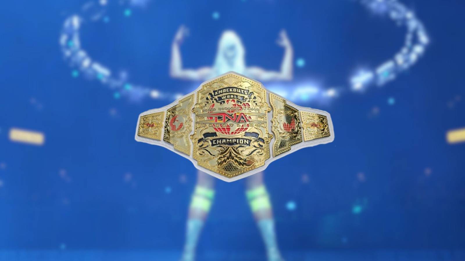 tna knockouts championship over blurred wwe female wrestler