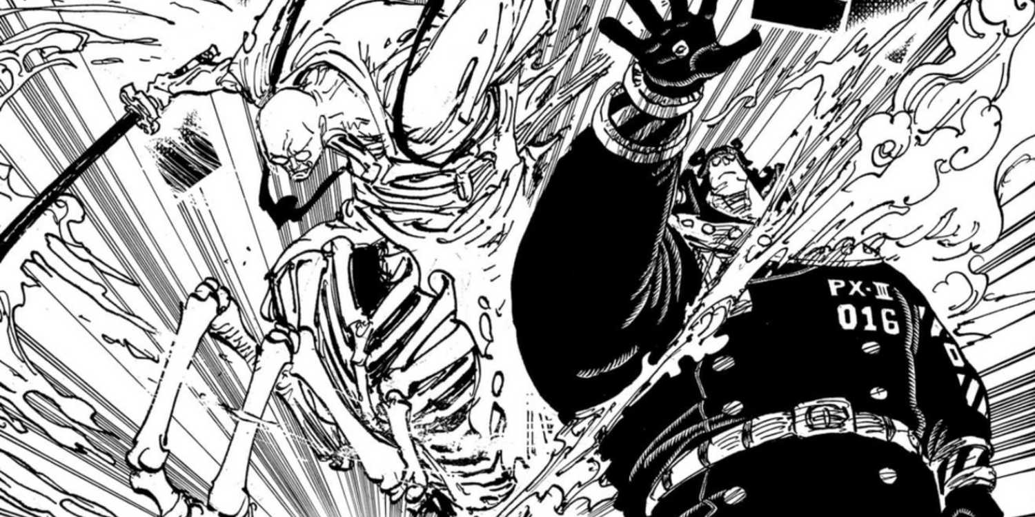 Nusjuro mengiris dan membekukan Pacifista di One Piece