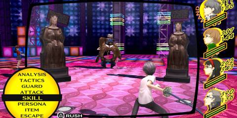 Official screenshot of the combat system - Persona 4
