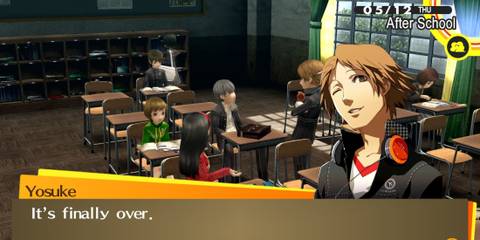 Official screenshot of the slice-of-life gameplay - Persona 4